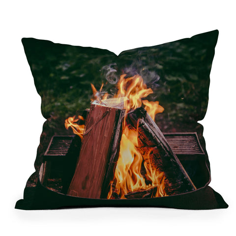 Hannah Kemp Fire Pit Throw Pillow