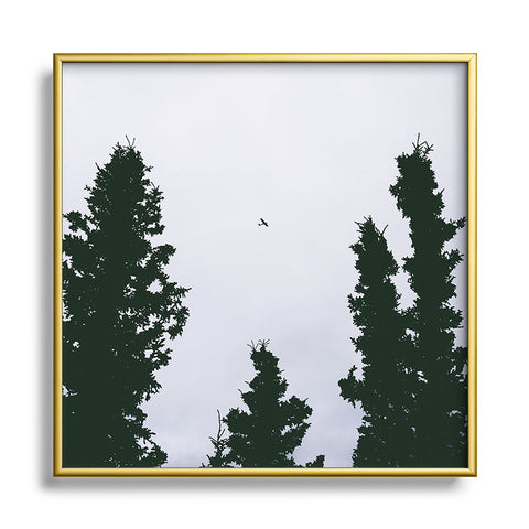 Hannah Kemp Flying Above Square Metal Framed Art Print