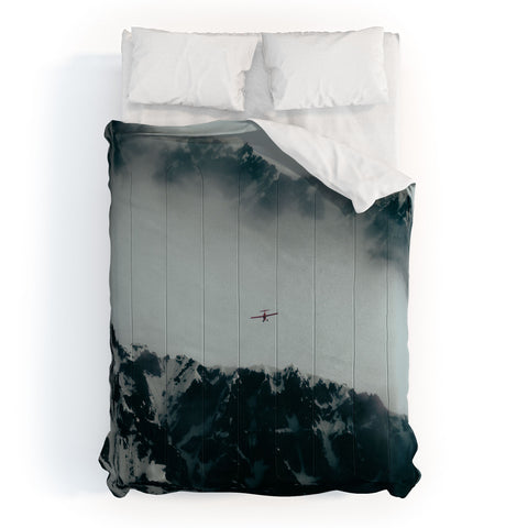 Hannah Kemp Flying Above Mountains Comforter