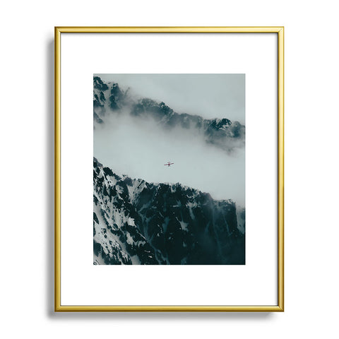 Hannah Kemp Flying Above Mountains Metal Framed Art Print