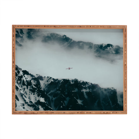 Hannah Kemp Flying Above Mountains Rectangular Tray