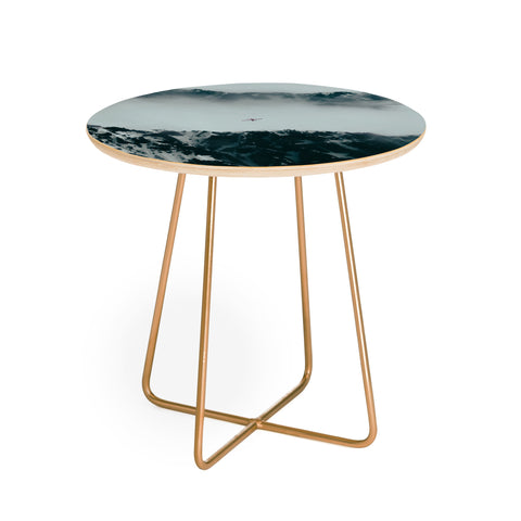 Hannah Kemp Flying Above Mountains Round Side Table