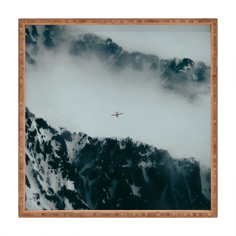Hannah Kemp Flying Above Mountains Square Tray