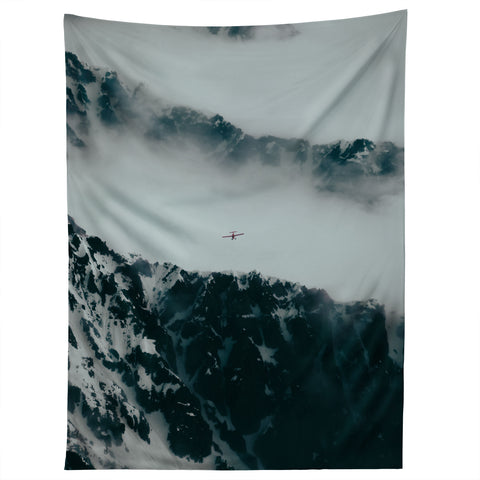 Hannah Kemp Flying Above Mountains Tapestry