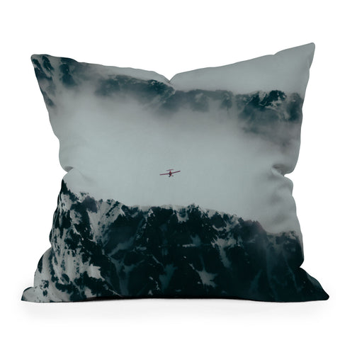 Hannah Kemp Flying Above Mountains Throw Pillow