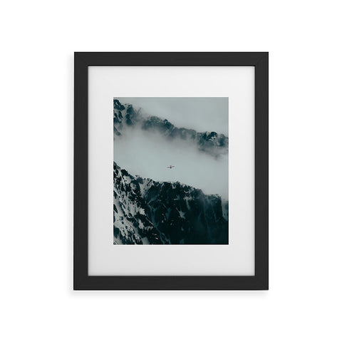 Hannah Kemp Flying Above Mountains Framed Art Print