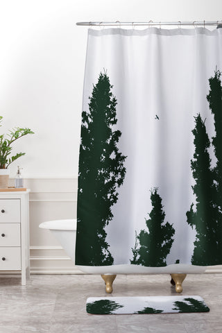 Hannah Kemp Flying Above Shower Curtain And Mat