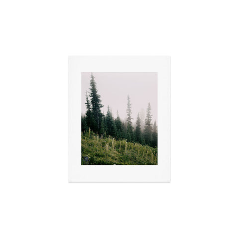 Hannah Kemp Foggy Green Forest Art Print