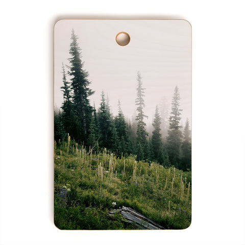 Hannah Kemp Foggy Green Forest Cutting Board Rectangle