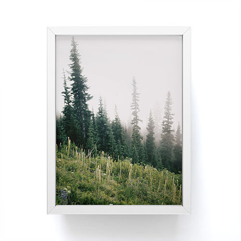 Hannah Kemp Foggy Green Forest Framed Mini Art Print