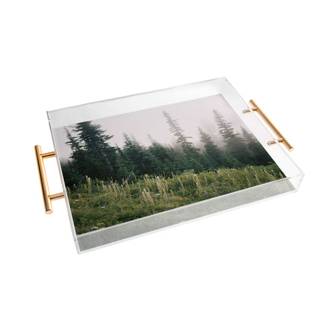 Hannah Kemp Foggy Green Forest Acrylic Tray