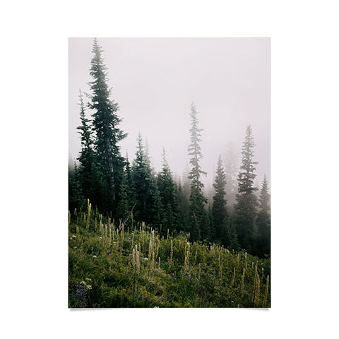 Hannah Kemp Foggy Green Forest Poster