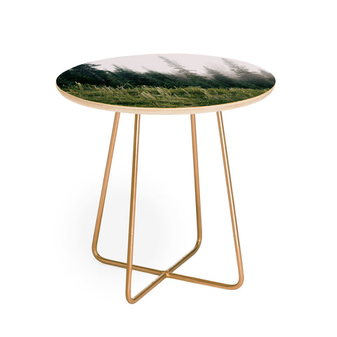 Hannah Kemp Foggy Green Forest Round Side Table