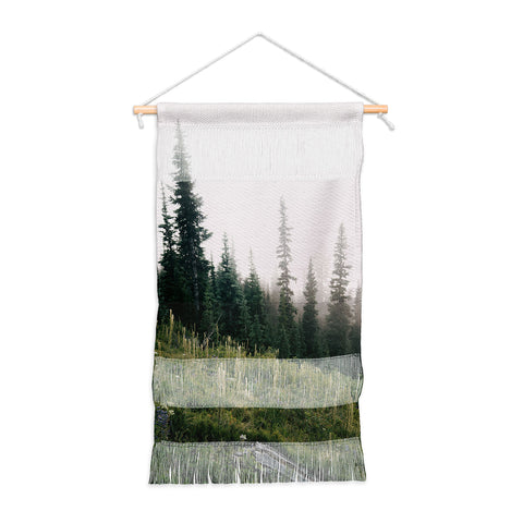 Hannah Kemp Foggy Green Forest Wall Hanging Portrait