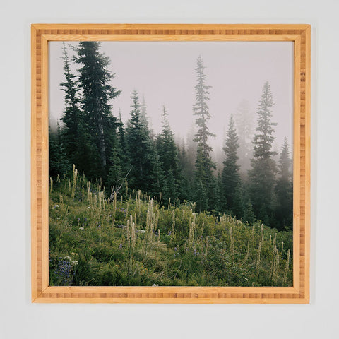 Hannah Kemp Foggy Green Forest Framed Wall Art