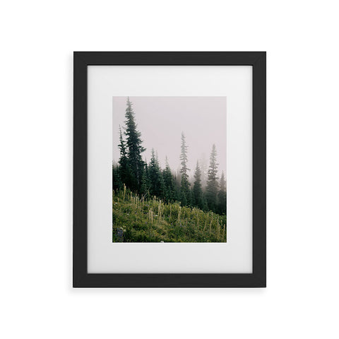 Hannah Kemp Foggy Green Forest Framed Art Print