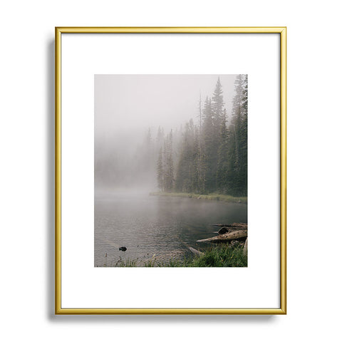Hannah Kemp Foggy Lake Metal Framed Art Print