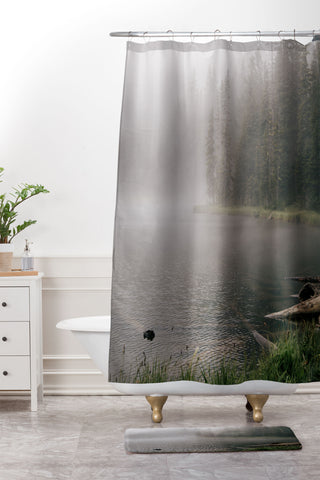 Hannah Kemp Foggy Lake Shower Curtain And Mat