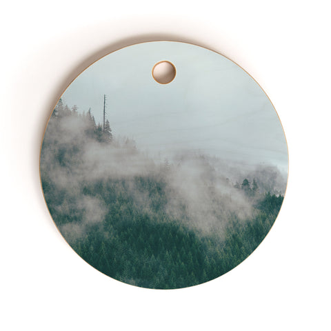 Hannah Kemp Foggy Woods Cutting Board Round