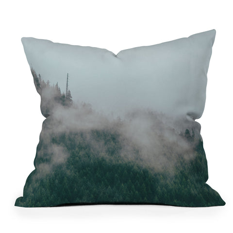 Hannah Kemp Foggy Woods Throw Pillow