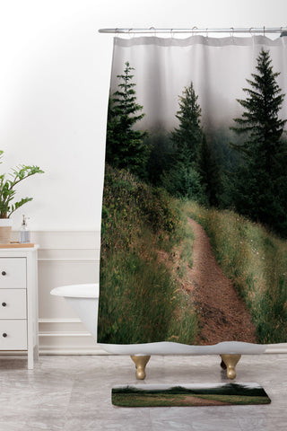 Hannah Kemp Follow Me Here Shower Curtain And Mat