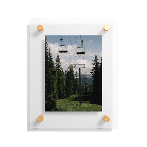 Hannah Kemp Forest Chairlift Floating Acrylic Print