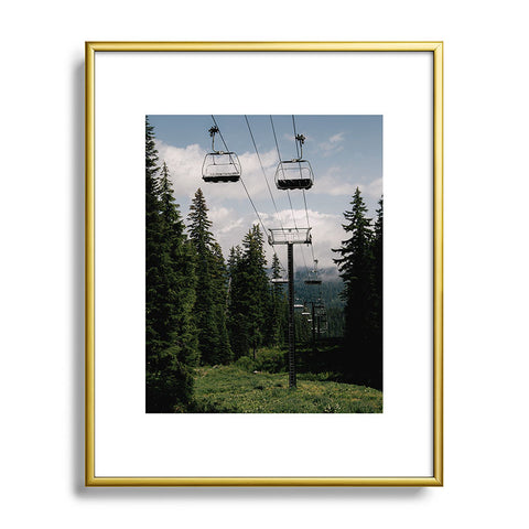 Hannah Kemp Forest Chairlift Metal Framed Art Print