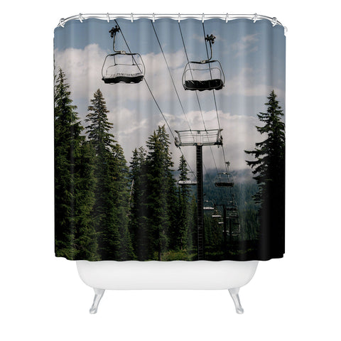 Hannah Kemp Forest Chairlift Shower Curtain