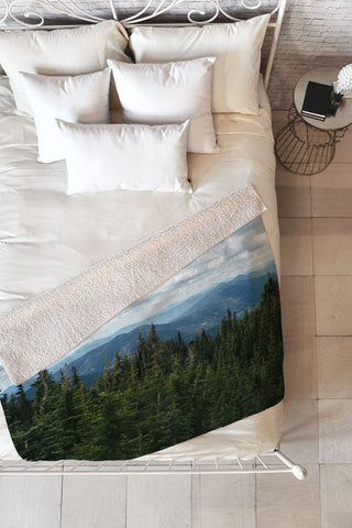 Hannah Kemp Forest Landscape Fleece Throw Blanket