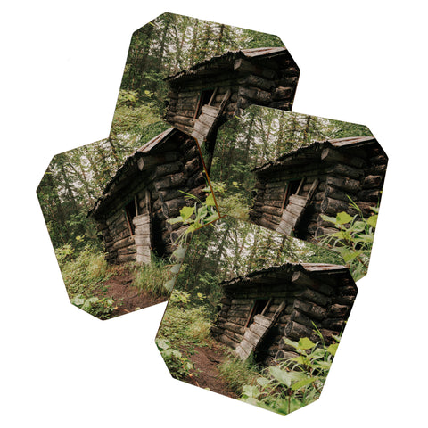 Hannah Kemp Forest Log Cabin Coaster Set