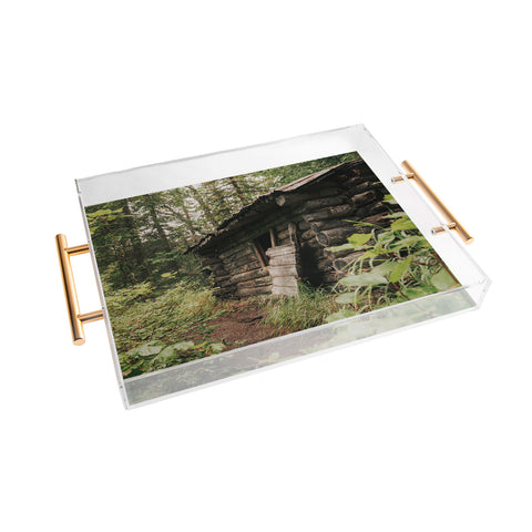 Hannah Kemp Forest Log Cabin Acrylic Tray