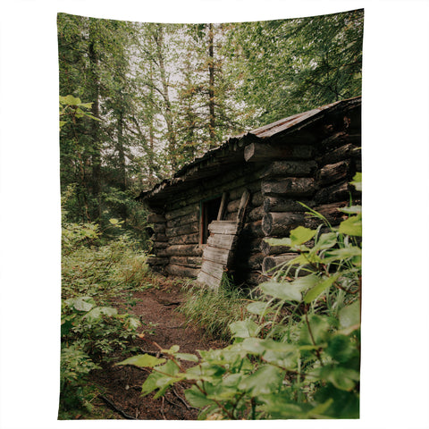 Hannah Kemp Forest Log Cabin Tapestry