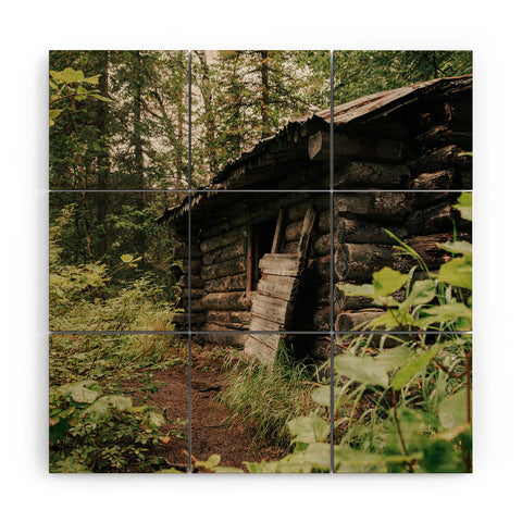 Hannah Kemp Forest Log Cabin Wood Wall Mural