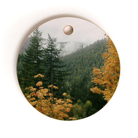 Hannah Kemp Forest Nature Landscape Cutting Board Round