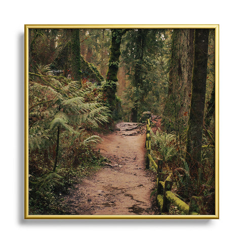 Hannah Kemp Forest Park Trail Square Metal Framed Art Print