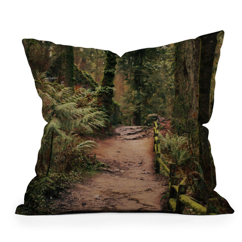Hannah Kemp Forest Park Trail Throw Pillow