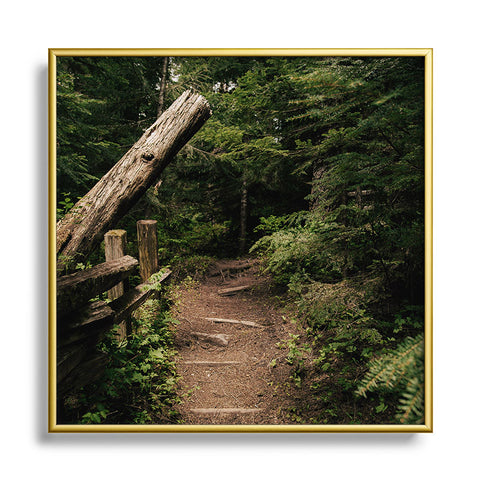 Hannah Kemp Forest Path Square Metal Framed Art Print