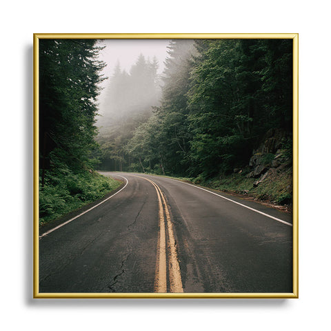 Hannah Kemp Forest Road Square Metal Framed Art Print