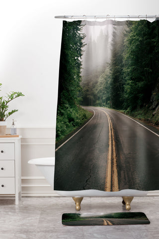 Hannah Kemp Forest Road Shower Curtain And Mat