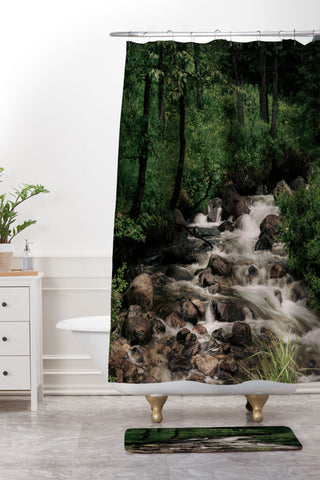 Hannah Kemp Forest Stream Shower Curtain And Mat