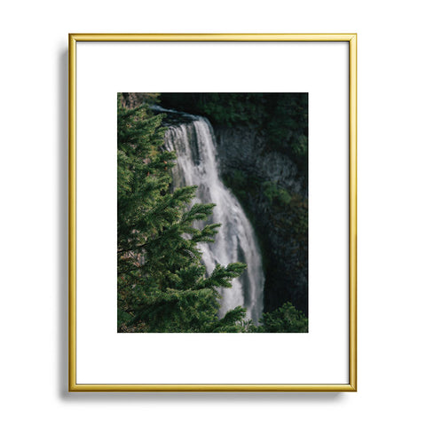 Hannah Kemp Forest Waterfall Metal Framed Art Print