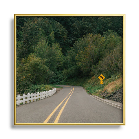 Hannah Kemp From the Road Square Metal Framed Art Print