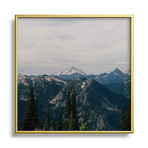 Hannah Kemp Glacier Peak Square Metal Framed Art Print