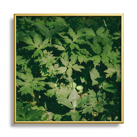 Hannah Kemp Green Details Square Metal Framed Art Print