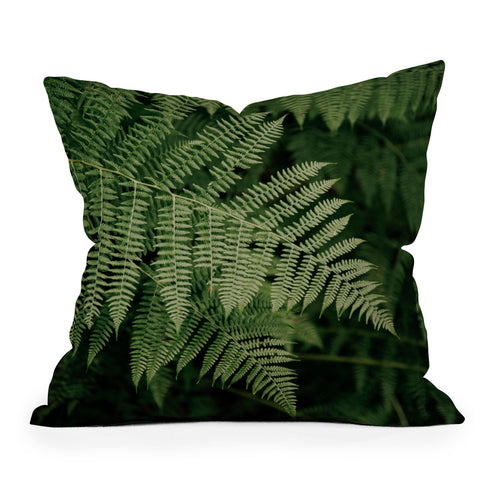 Hannah Kemp Green Embrace Throw Pillow