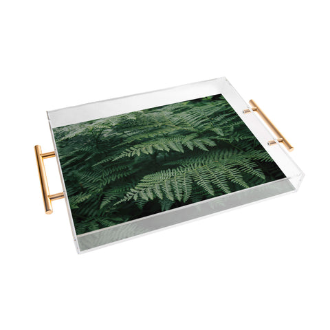 Hannah Kemp Green Ferns Acrylic Tray