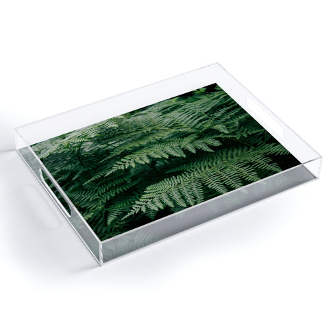 Hannah Kemp Green Ferns Acrylic Tray
