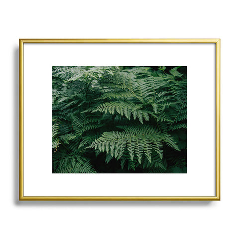 Hannah Kemp Green Ferns Metal Framed Art Print