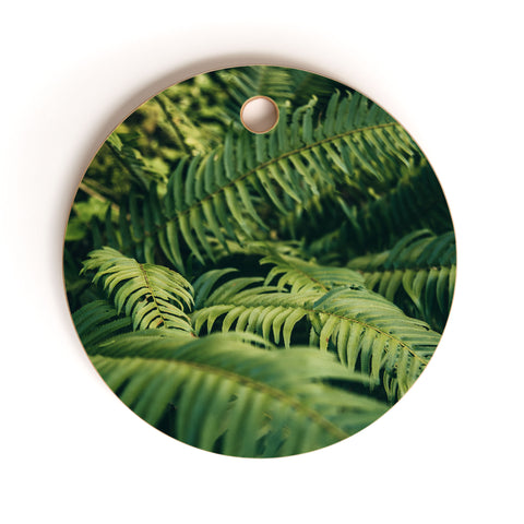 Hannah Kemp Green Ferns Photo Cutting Board Round