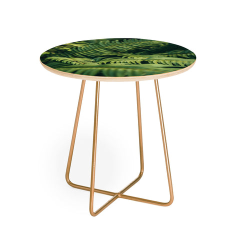 Hannah Kemp Green Ferns Photo Round Side Table